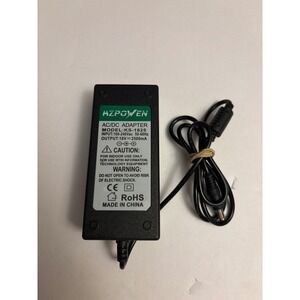 HZPOWEN AC DC ADAPTER MODEL KS 1825 18V 2500mA POWER SUPPLY BLACK
